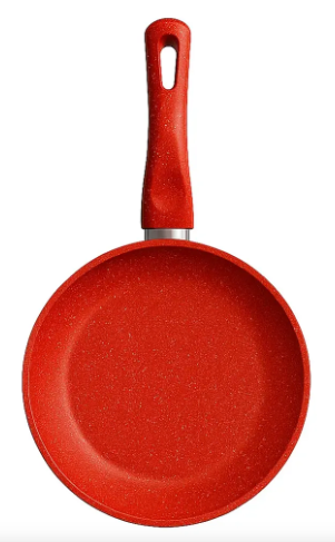 FRIGIDEIRA 24CM INDUÇÃO REVESTIDA DE CERAMICA VERMELHA