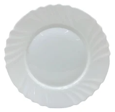 PRATO FLOWER BRANCO 25CM
