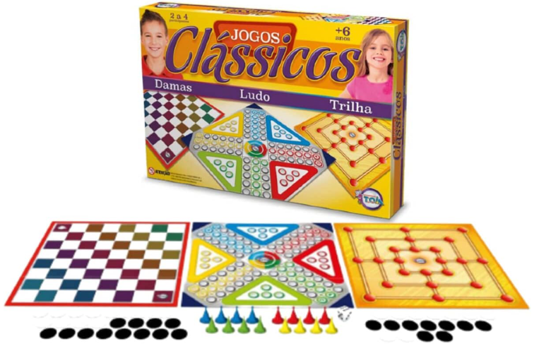 Jogo Classicos 3X1 Dama /Ludo /Trilha