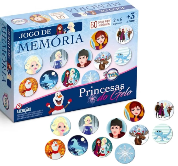 Jogo Da Memoria Princesas do Gelo 60pçs
