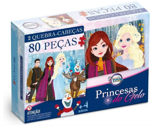 Jogo Quebra Cabeça Princesas do Gelo