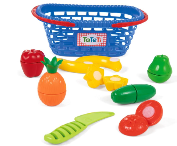CESTINHA MEU HORTIFRUTI COM FRUTAS E VERDURAS COM VELCRO