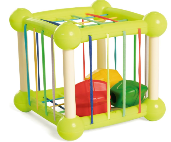 JOGO DIDATICO DESAFIO A FIO CUBO COM ELASTICO