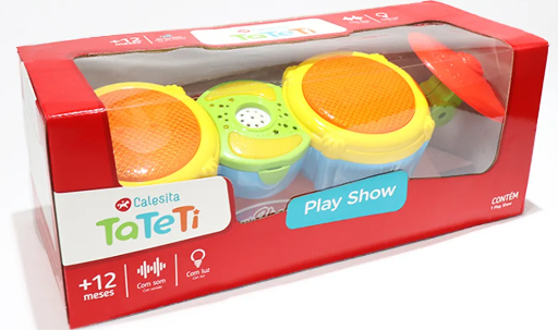 BRINQUEDO DIDATICO BATERIA PLAY SHOW COM SOM E BAQUETAS