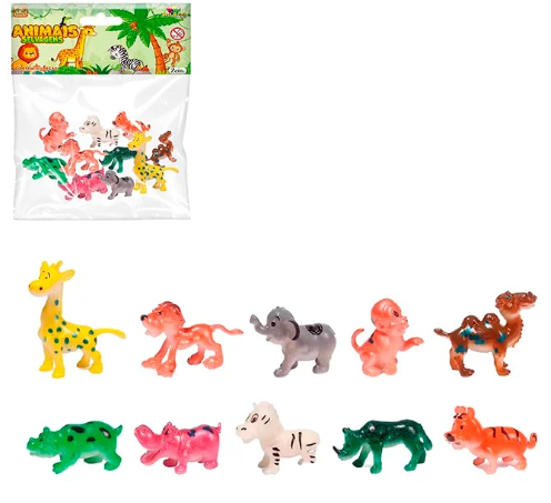 ANIMAIS SELVAGEM CARTOON KIT 10 PÇS