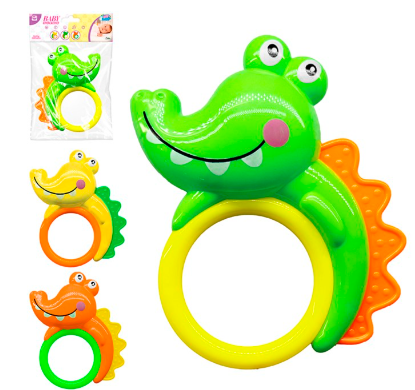 CHOCALHO BABY CROCODILO 14CM