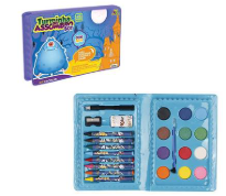 KIT ESCOLAR MALETA COM 13 PÇS AZUL
