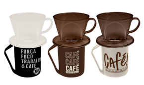 KIT MEU CAFE ESTAMPA MASCULINA PLASTICO