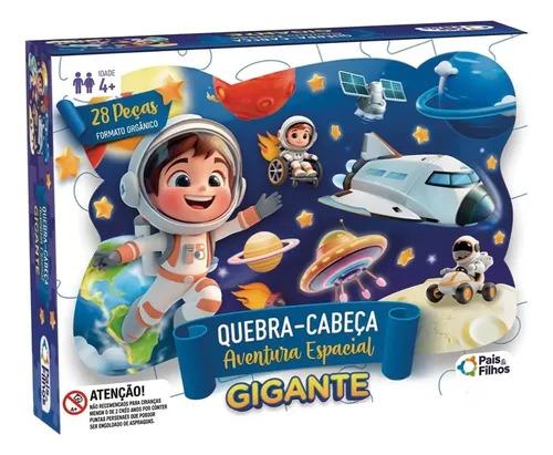 JOGO QUEBRA CABECA 28 PCS GIGANTE - AVENTURA ESPACIAL UNICA