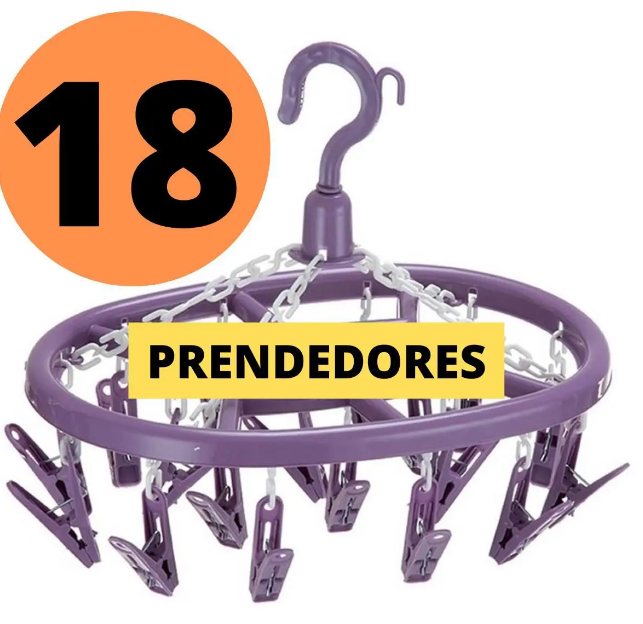 VARAL DE ROUPAS INTIMAS GUARDA CHUVA COM 18 PRENDEDORES