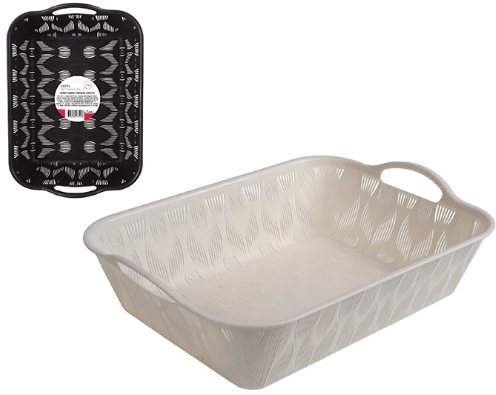 CESTA PLASTICA RETANGULAR 22,7X7,3X16,3CM