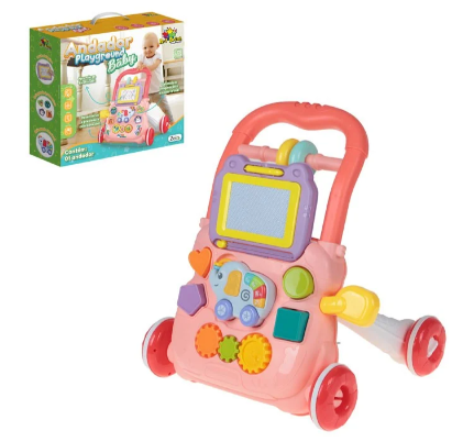 ANDADOR BABY COM BRINQUEDOS  ROSA