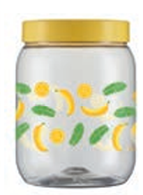 POTE PLASTICO MANTIMENTO 1.700 ML ESTAMPA BANANA