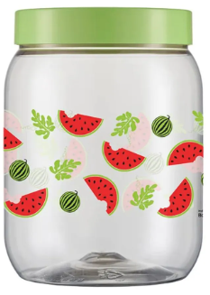 Pote Plastico Decorado Melancia Porta Mantimentos 1700ml Multiuso
