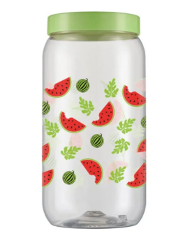 POTE PLASTICO MANTIMENTO 2.700ML  DECORADO MELANCIA