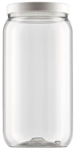 Pota Plastico Cristal Tampa Branca Mantimento 2700ml