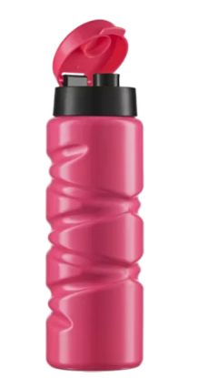 GARRAFA SQUEEZE DE PLASTICO ROSA FLUORESCENTE COM TAMPA 750ML