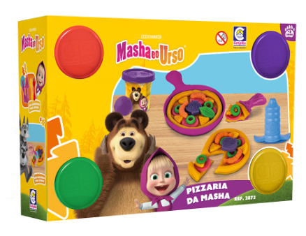 KIT MASHA E O URSO PIZZARIA COM MASSINHA E MOLDES