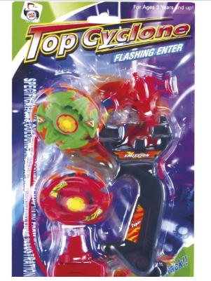 Pião "Bey Blade" Cyclone Duplo Cartela