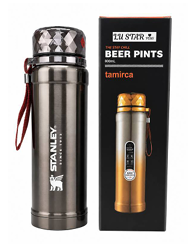 GARRAFA TERMICA STANLEY - 800ML CROMADA BRILHANTE