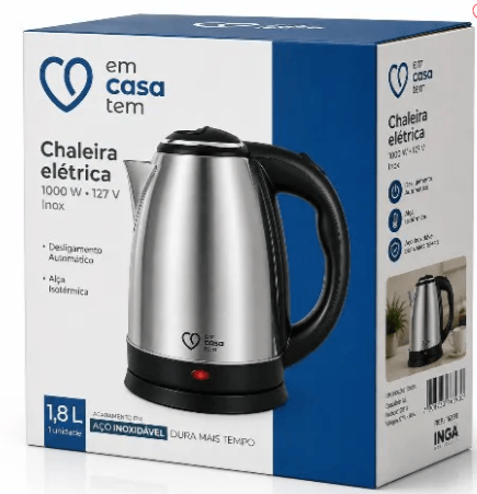 CHALEIRA ELETRICA INOX 1,8L 127V - CM12