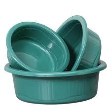 Kit Bacia Plastica Com 3 Unidades P M G 1,6L/3,2L/4,8L