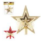 Enfeite Ponteira Estrela Com Laço 13cm