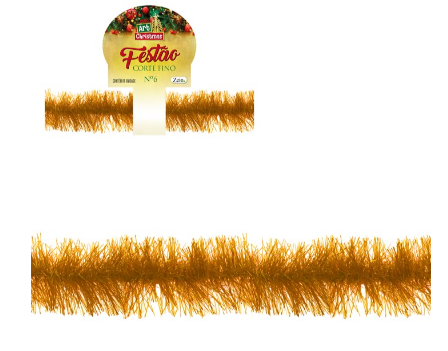 Festão Metalizado Dourado 2M