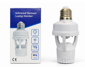 Suporte Para Lampada Sensor Com Detector De Movimento