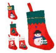 Bota Tecido Com Noel Grande 35x22cm