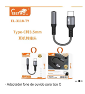Cabo Adaptador De Fone Para Tipo C
