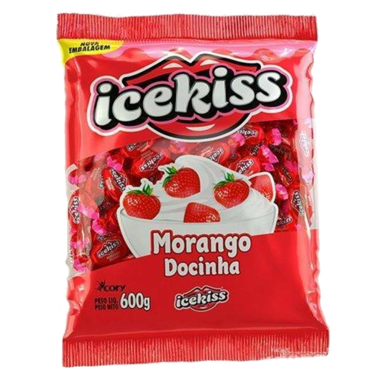 BALA ICEKISS MORANGO DOCINHO 500gr