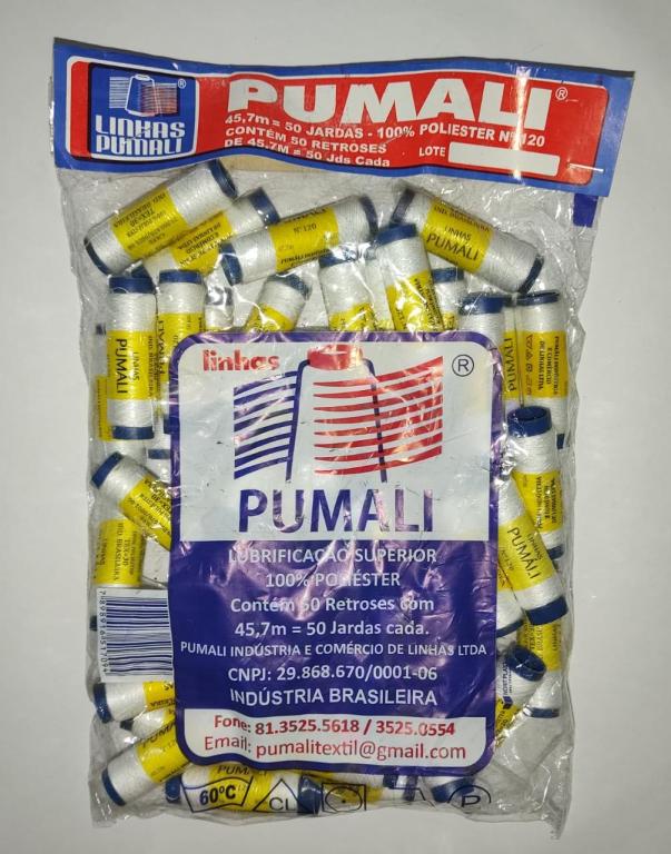 LINHA COSTURA COR BRANCA 50x1