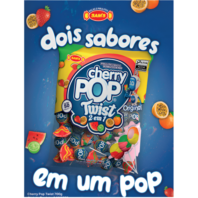 PIRULITO CHERRY POP TWIST 700g 50x1