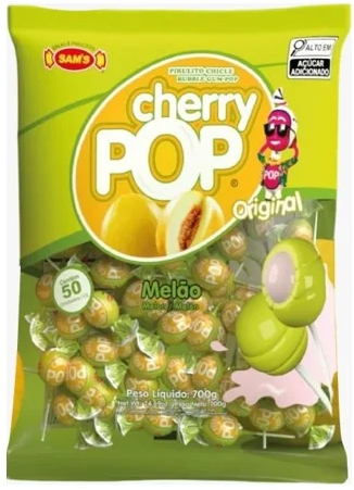 PIRULITO CHERRY POP MELÃO 50X1