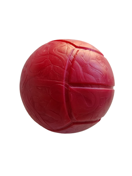 BOLA BORRACHA MACICA LISA GRANDE 100mm 2954 (6) CORES SORTIDAS