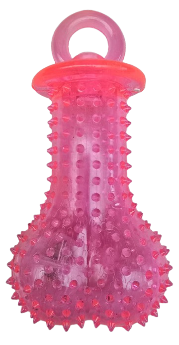 MORDEDOR CHUPETA CORACAO LED COM APITO EL-P417 CORES SORTIDAS