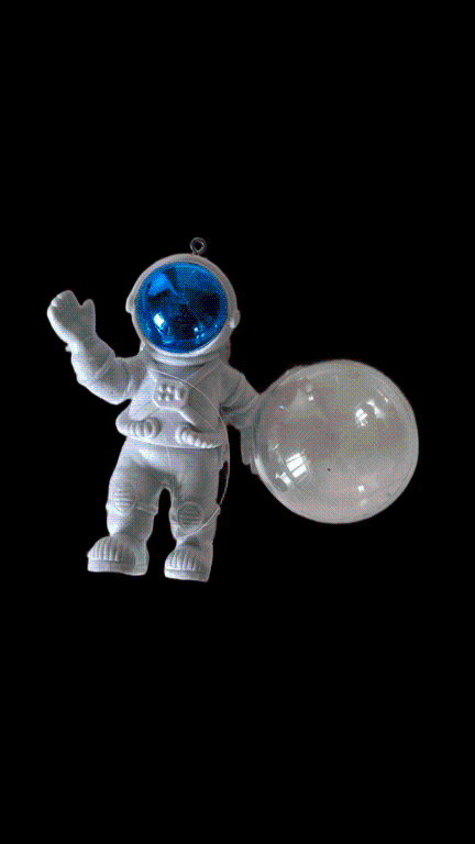 ENFEITE FLUTUANTE ASTRONAUTA VISOR COM BOIA CORES VARIADAS