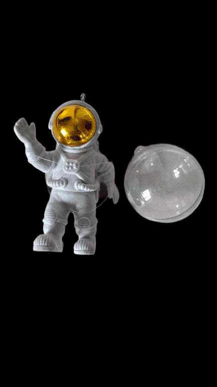 ENFEITE FLUTUANTE ASTRONAUTA VISOR COM BOIA CORES VARIADAS