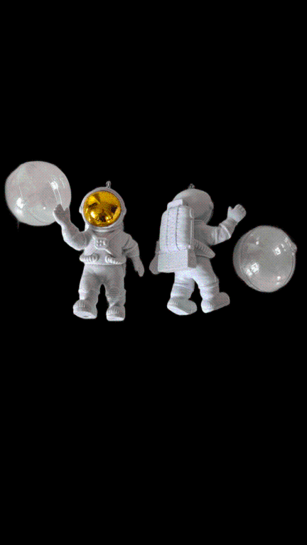 ENFEITE FLUTUANTE ASTRONAUTA VISOR COM BOIA CORES VARIADAS