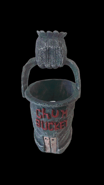 RESINA CASA DO PLANKTON BALDE DE LIXO