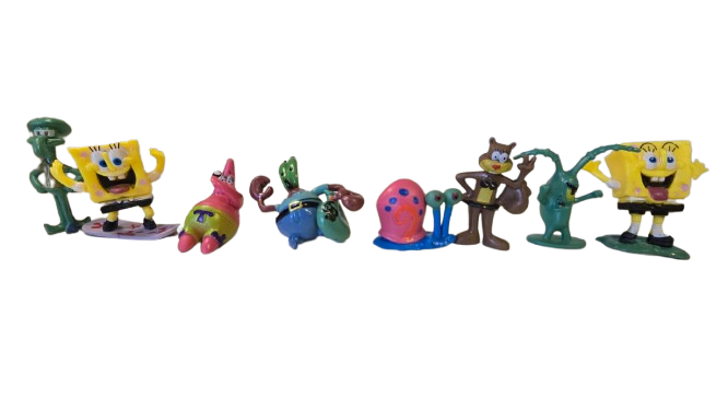 ENFEITE KIT 4 GARY BOB SANDY PLANKTON PATRICK LULA BOB E BOB NO SKY