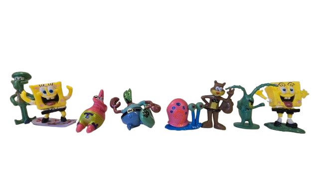 ENFEITE KIT 4 GARY BOB SANDY PLANKTON PATRICK LULA BOB E BOB NO SKY