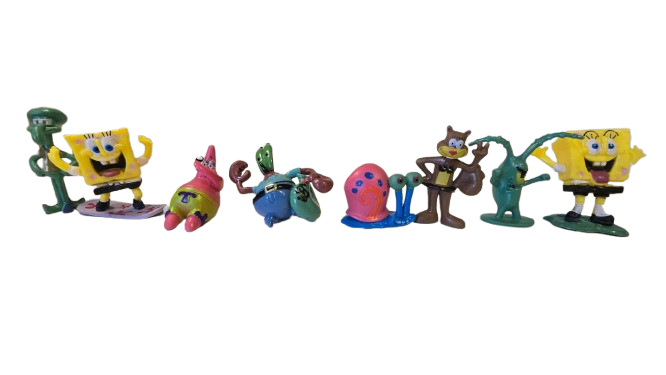 ENFEITE KIT 4 GARY BOB SANDY PLANKTON PATRICK LULA BOB E BOB NO SKY