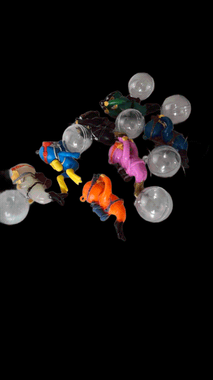 ENFEITE FLUTUANTE MERGULHADOR COM BOIA CORES VARIADAS