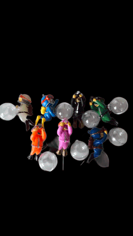 ENFEITE FLUTUANTE MERGULHADOR COM BOIA CORES VARIADAS