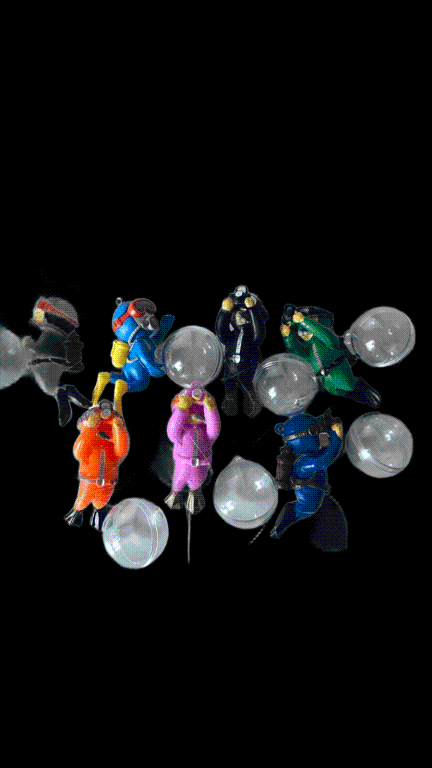 ENFEITE FLUTUANTE MERGULHADOR COM BOIA CORES VARIADAS