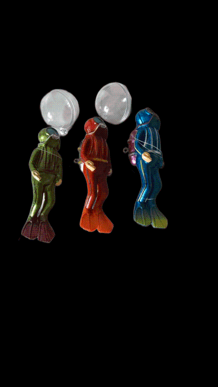 ENFEITE FLUTUANTE MERGULHADOR RETO COM BOIA CORES VARIADAS