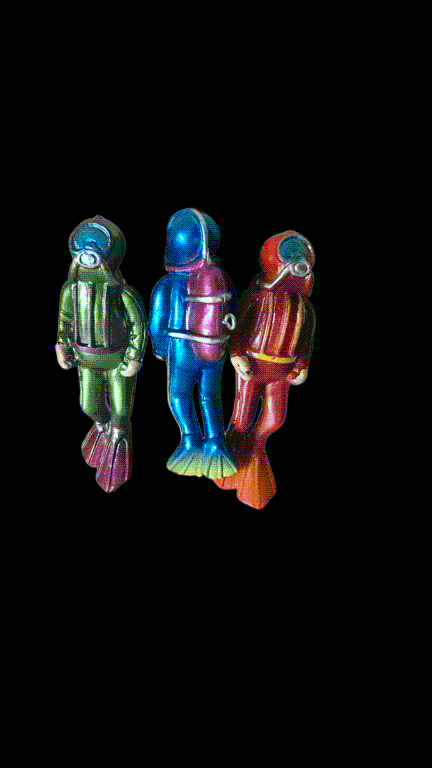 ENFEITE FLUTUANTE MERGULHADOR RETO COM BOIA CORES VARIADAS