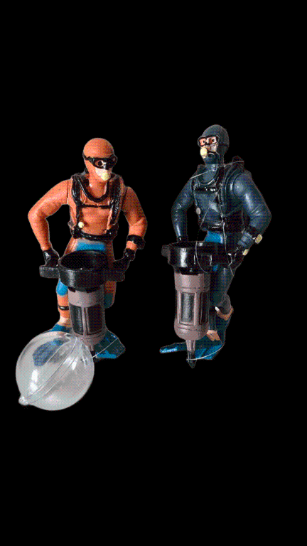 ENFEITE FLUTUANTE MERGULHADOR TURBINA COM BOIA CORES VARIADAS